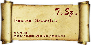 Tenczer Szabolcs névjegykártya